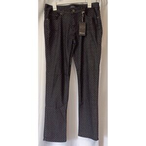 Beau Dawson Jean Pants Size 12 Black Gray Polka Dot NWT, Business Casual Office